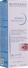PRZECENA! Środek do codziennej pielęgnacji podrażnionej skóry powiek 3 w 1 - Bioderma Atoderm Intensive Eye 3in1 Anti-Irritation Care * — Zdjęcie N3