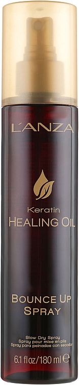 Spray do stylizacji włosów nadający objętość - L'anza Keratin Healing Oil Bounce Up Spray