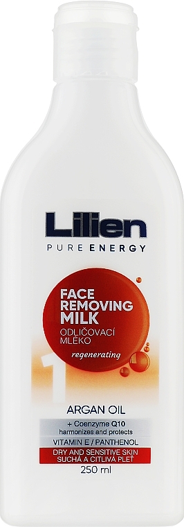 Mleczko do demakijażu - Lilien Face Removing Milk Argan Oil — Zdjęcie N2