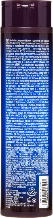 Odżywka do włosów w odcieniach jasnego brązu neutralizująca żółte tony - Joico Color Balance Blue Conditioner — Zdjęcie N3