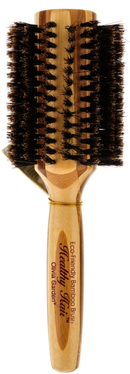 Bambusowa szczotka do włosów z naturalnym włosiem 40 mm - Olivia Garden Healthy Hair Boar Eco-Friendly Bamboo Brush — Zdjęcie N1