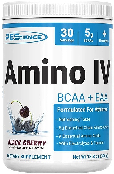 Suplement diety Czarna Wiśnia - PEScience Amino IV Black Cherry — Zdjęcie N1