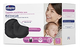 Wkładki laktacyjne, 60 szt. - Chicco Black Breast Pads — Zdjęcie N1