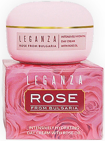 Intensywnie nawilżający krem na dzień z olejkiem różanym - Leganza Rose Intensively Hydrating Day Cream
