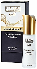 Odżywczy krem do twarzy na noc ze złotem i witaminą E - Dr Sea Gold & Vitamin E Night Cream Nourishing — Zdjęcie N2