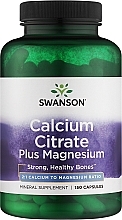 Suplement diety Cytrynian wapnia i magnezu - Swanson Calcium Citrate Plus Magnesium — Zdjęcie N1