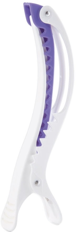 Zaciski do włosów, biało-fioletowe - Dajuja Penguin Clip White-Violet — Zdjęcie N2