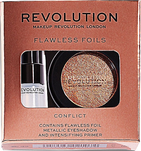 PEZENT! Zestaw do makijażu oczu - Makeup Revolution Flawless Foils (eyeshadow 2 g + primer 2 ml)  — Zdjęcie N1