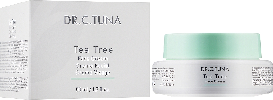 Krem do twarzy z olejkiem z drzewa herbacianego - Farmasi Dr. C. Tuna Tea Tree Face Cream — Zdjęcie N2