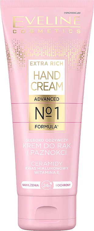 Głęboko odżywczy krem do rąk i paznokci - Eveline Cosmetics Advanced No1 Formula Extra Rich Hand Cream — Zdjęcie N1
