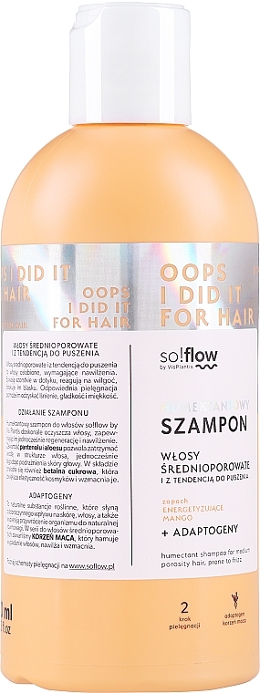 Humektantowy szampon do włosów średnioporowatych - So!Flow by VisPlantis Medium Porosity Hair Humectant Shampoo — Zdjęcie N1