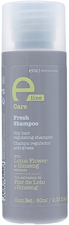 Odświeżający szampon do włosów przetłuszczających się - Eva Professional E-line Fresh Shampoo — Zdjęcie N3