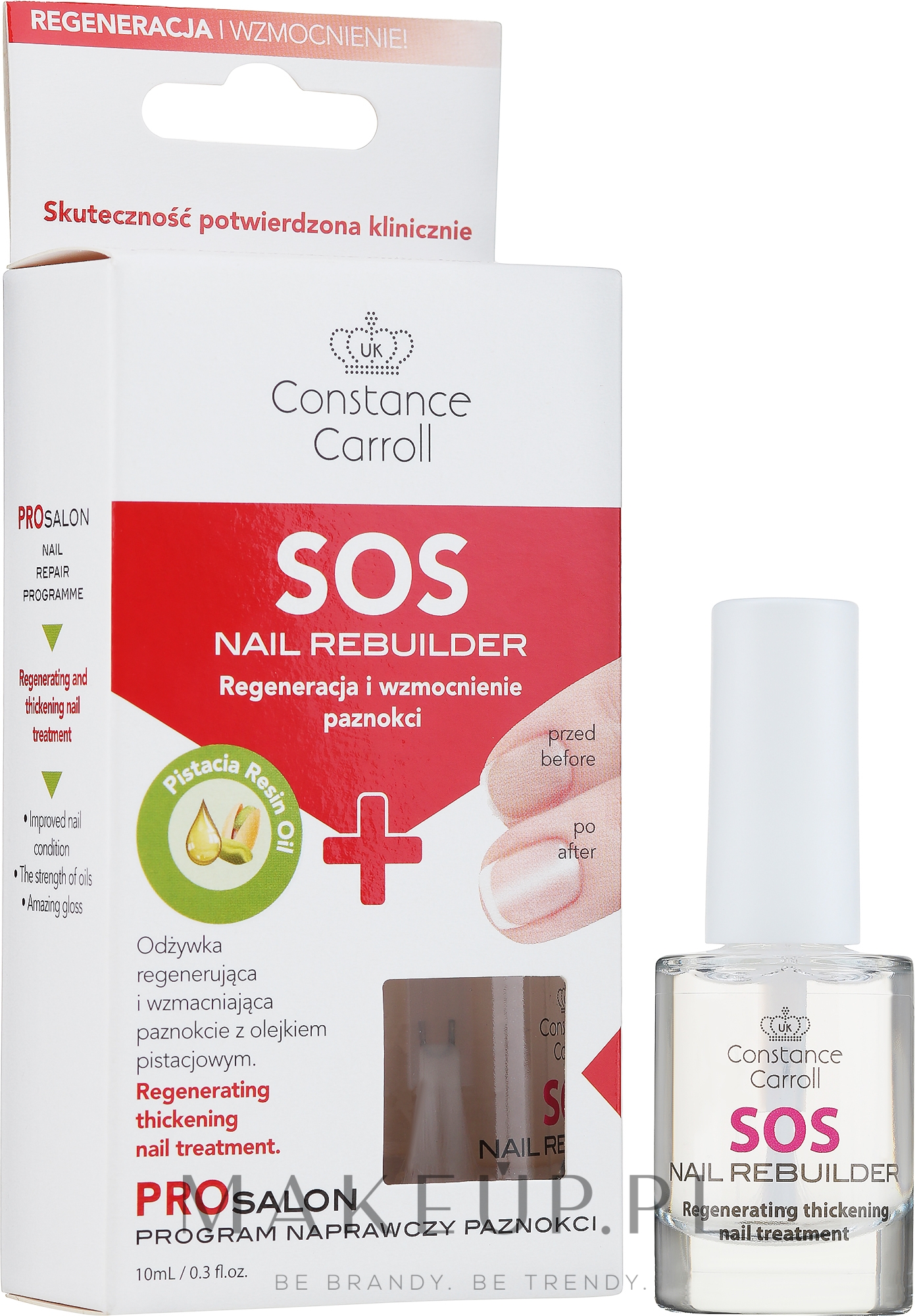 Program naprawczy paznokci - Constance Carroll SOS Nail Rebuilder — Zdjęcie 10 ml