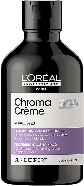 Szampon do włosów blond neutralizujący żółte tony - L'Oreal Professionnel Serie Expert Chroma Creme Professional Shampoo Purple Dyes