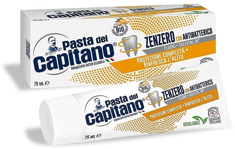 Antybakteryjna pasta do zębów z imbirem - Pasta Del Capitano Ginger — Zdjęcie N1