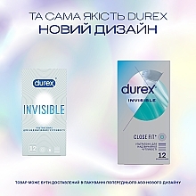 Ultra-cienkie prezerwatywy lateksowe ze smarem silikonowym, 12 sztuk - Durex Invisible — Zdjęcie N4