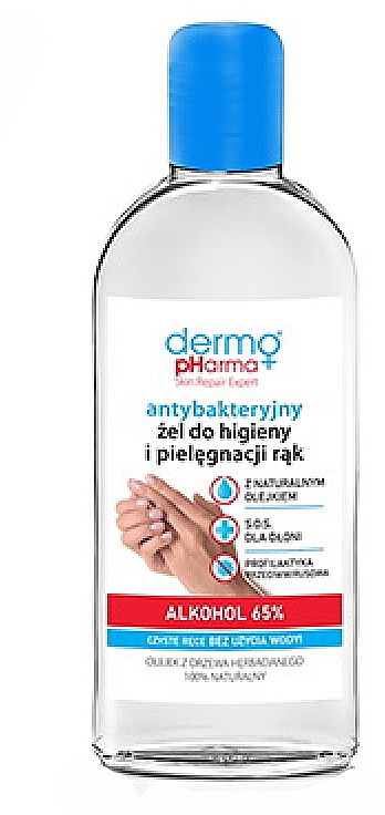 Żel antybakteryjny do pielęgnacji i higieny rąk - Dermo Pharma Antibacterial Gel Alkohol 65% — Zdjęcie N1