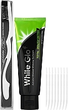 Zestaw Całkowity detox z czarno-białą szczoteczką - White Glo Charcoal Total Mouth Detox (toothpaste/150g + toothbrush) — Zdjęcie N2