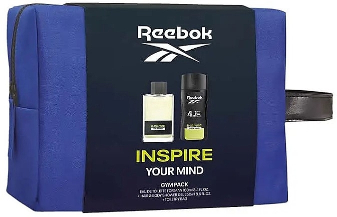 Reebok Inspire Your Mind - Zestaw (edt/100ml + sh/gel/250ml + bag/1pcs) — Zdjęcie N1