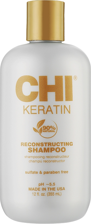 Szampon keratynowy odbudowujący włosy - CHI Keratin Reconstructing Shampoo — Zdjęcie N3