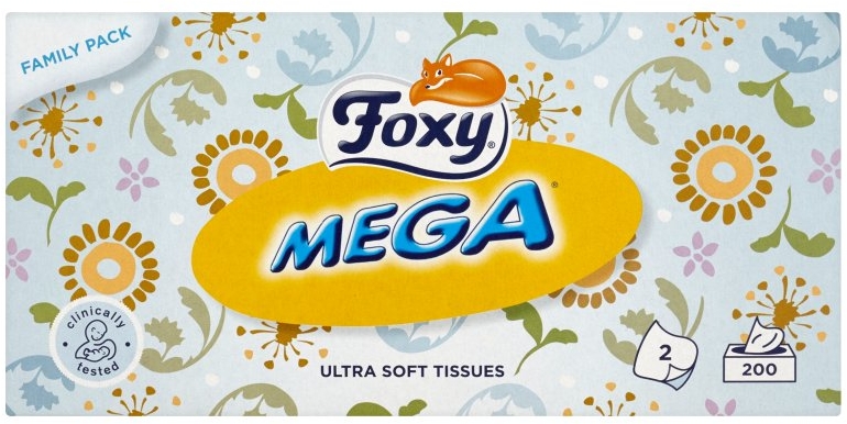 Delikatne chusteczki higieniczne - Foxy Mega Ultra Soft Wipes — Zdjęcie N1