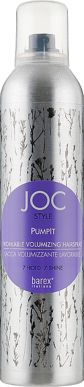 Spray nadający objętości włosom - Barex Italiana Joc Style Pump It Workable Volumizing Hairspray