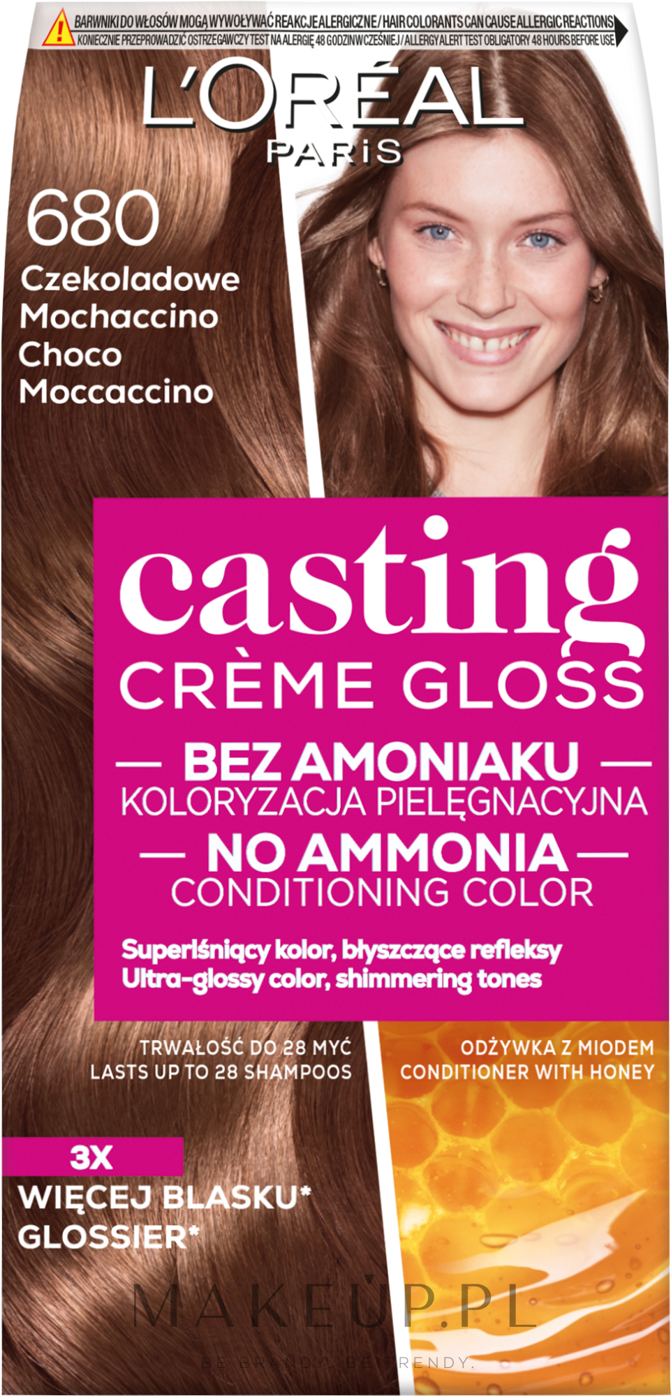PRZECENA! L'Oréal Paris Casting Crème Gloss - Farba do włosów bez amoniaku * — Zdjęcie 680 - Choco Moccacino