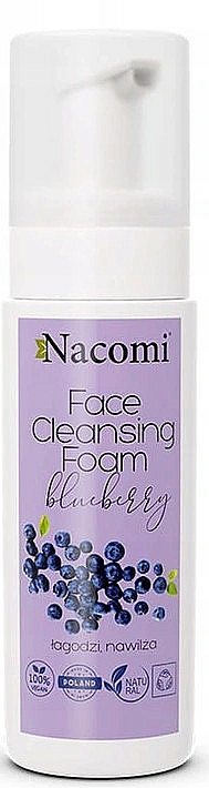 Pianka do mycia twarzy Czarna borówka - Nacomi Face Cleansing Foam Blueberry