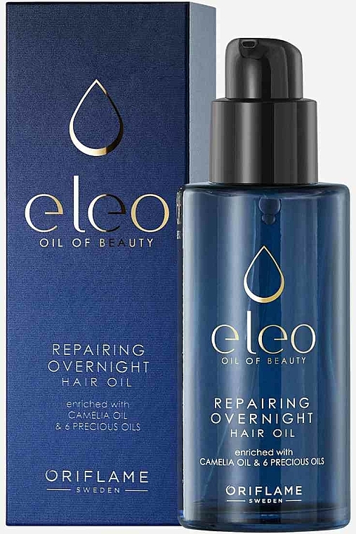Regenerujący olejek do włosów na noc - Oriflame Eleo Repairing Overnight Hair Oil — Zdjęcie N1