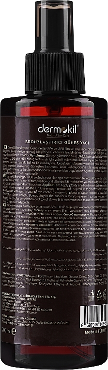 Naturalny olejek do opalania - Dermokil Natural Sun Care Bronzing Sun Oil — Zdjęcie N2