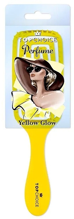 Szczotka do włosów 64494 Yellow Glow, kwadratowa - Top Choice Perfume Hairbrush — Zdjęcie N1