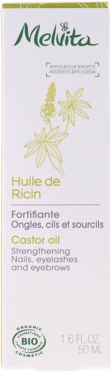 Wzmacniający olej rycynowy do rzęs i paznokci - Melvita Huiles De Beaute Castor Oil — Zdjęcie N1