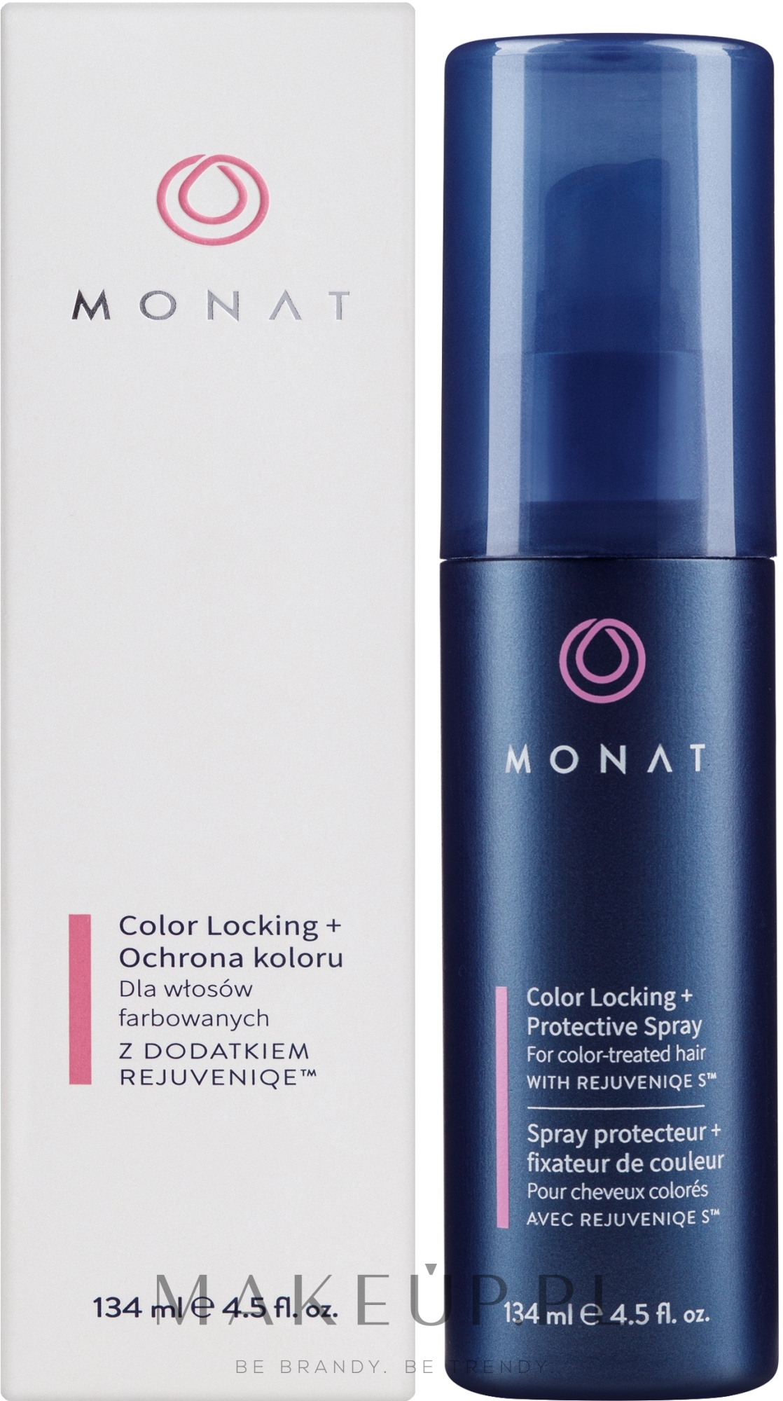 Spray ochronny do włosów farbowanych - Monat Color Locking + Protective Spray — Zdjęcie 134 ml