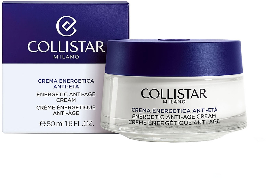 Dodający energii krem do dojrzałej skóry twarzy - Collistar Energetic Anti-Age Cream With Red Aglianico Grape — Zdjęcie N2