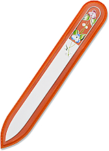 Kup Szklany pilnik do paznokci, 115 mm, dwustronny, pomarańczowe etui - Bohemia Czech Glass Nail Files