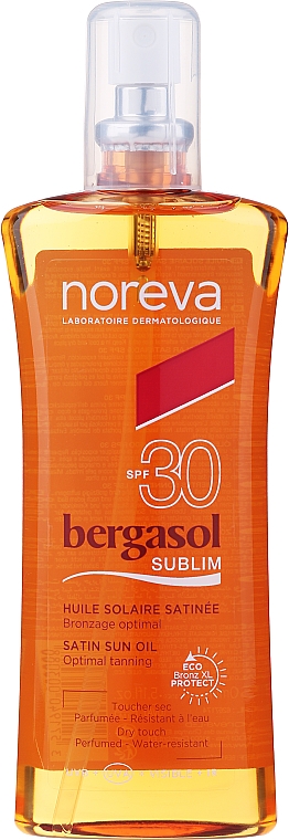 Przeciwsłoneczny olejek do ciała SPF 30 - Noreva Bergasol Sublim Satin Sun Oil Optimal Tanning — Zdjęcie N1