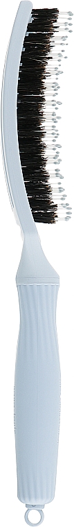 Masująca szczotka do włosów z włosiem dzika - Olivia Garden Finger Brush Combo Medium Pastel Blue — Zdjęcie N3