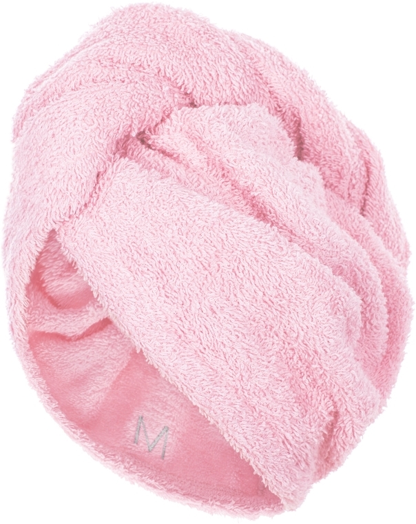Pudrowo-różowy ręcznik-turban do włosów (68 x 26 cm) - Makeup