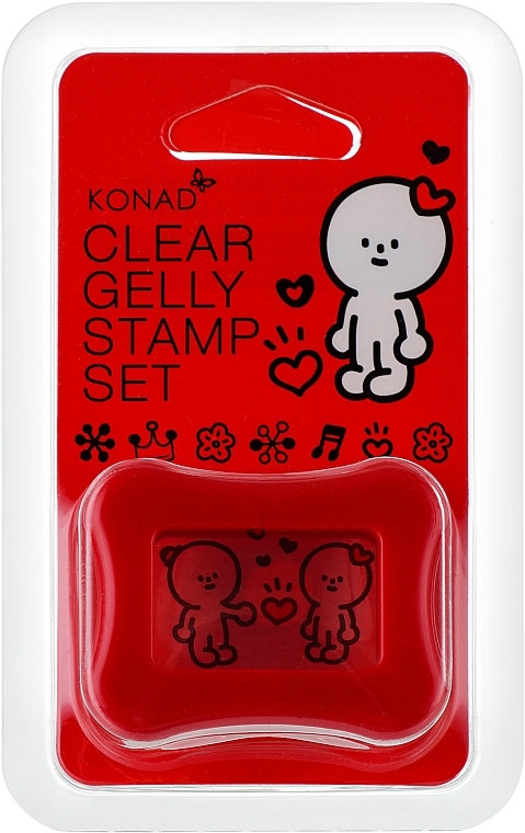 Stempel do stemplowania, czerwony - Konad Clear Jelly Stamp