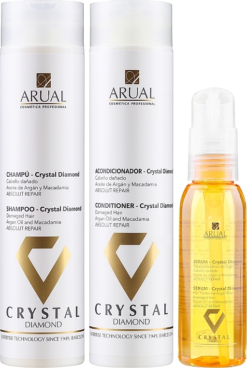 Zestaw do makijażu - Arual Crystal Diamond Kit (shm/250ml + cond/250ml + ser/100ml) — Zdjęcie N2