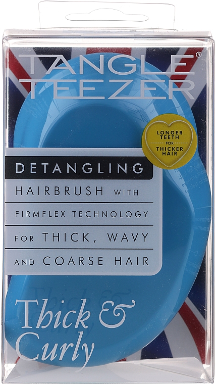 Szczotka do włosów grubych i kręconych, niebieski - Tangle Teezer Thick & Curly Azure Blue
