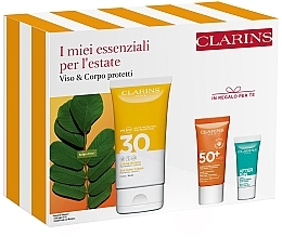 Zestaw - Clarins Sun Body Expert (b/cr/150ml + f/cr/30ml + gel/8ml + f/ser/1pc) — Zdjęcie N2