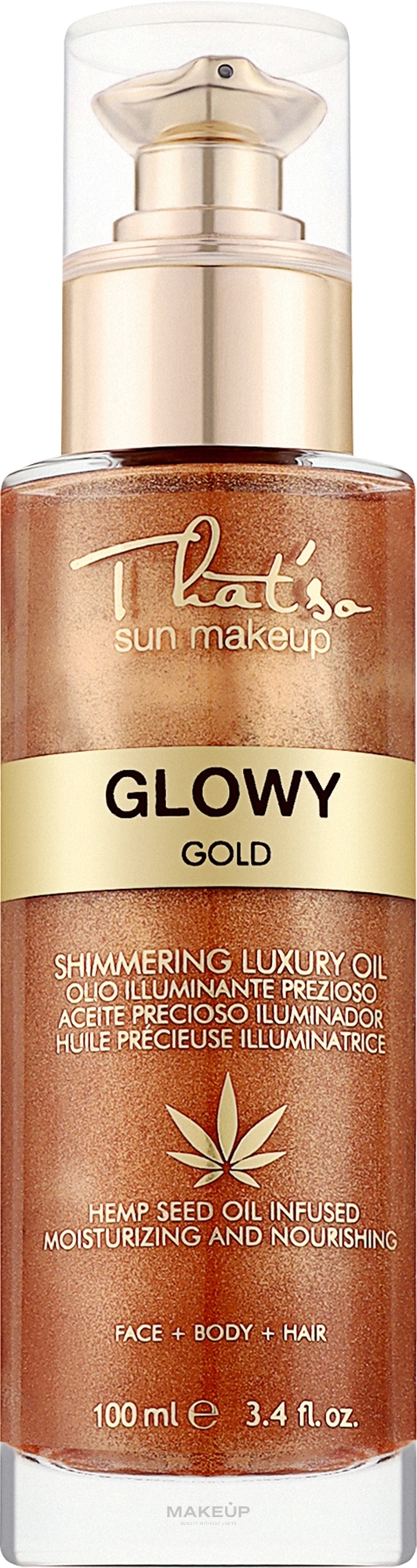 Olejek rozświetlający z drobinkami złota - That'so Glowy Gold — Zdjęcie 100 ml