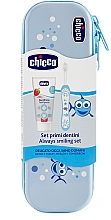 Podróżny zestaw niebieski dla dzieci - Chicco (Toothbrush + Toothpaste 50 ml) — Zdjęcie N2
