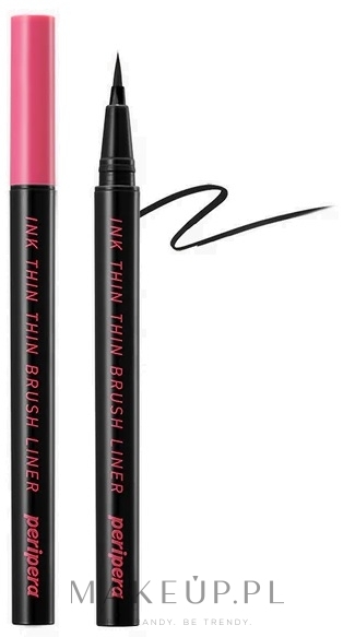 Eyeliner z cienką końcówką - Peripera Ink Thin Thin Brush Liner — Zdjęcie 01 - Black Noir