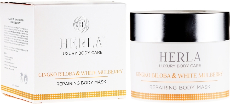Naprawcza maska do ciała - Herla Luxury Body Care Gingko Biloba & White Mulberry Repairing Body Mask — Zdjęcie N1