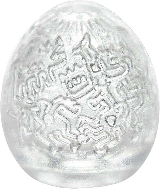 Jednorazowy intymny masażer Jajko - Tenga Keith Haring Party Egg — Zdjęcie N2