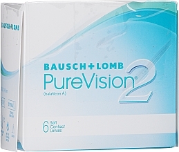 PRZECENA! Soczewki kontaktowe, krzywizna 8,6 mm, 6 szt. - Bausch & Lomb PureVision 2 * — Zdjęcie N2