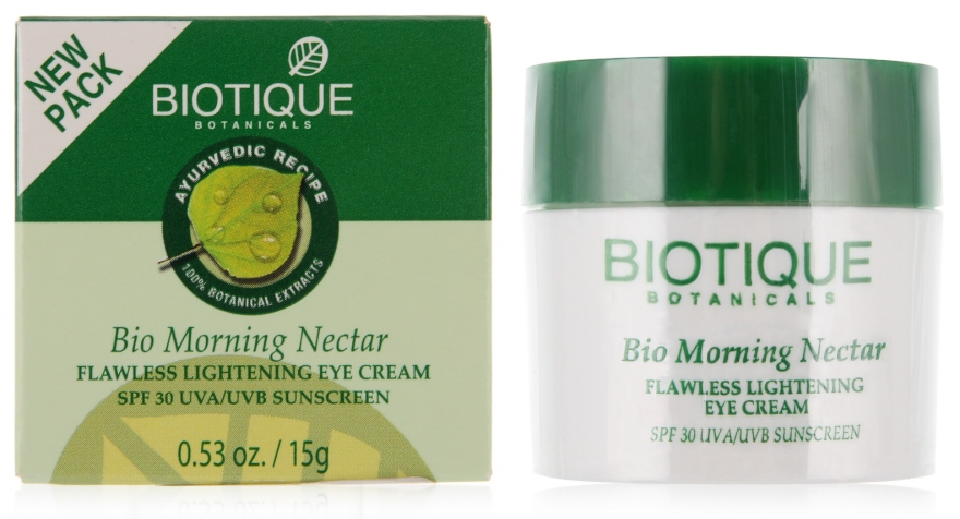 Wspaniały zmiękczający krem przeciwsłoneczny do oczu Bioporanny nektar - Biotique Bio Morning Nectar Eye Cream