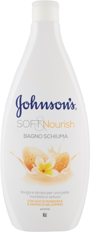 Kąpiel piankowa z olejem migdałowym - Johnsons Soft & Nourish Almond Oil Body Wash